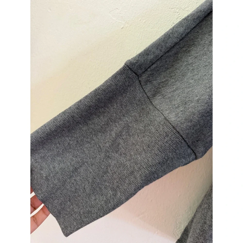 Pact Organic Cotton Knit Blazer Cardigan XL‎ Charcoal Grey Single Button Pocket - Picture 4 of 6